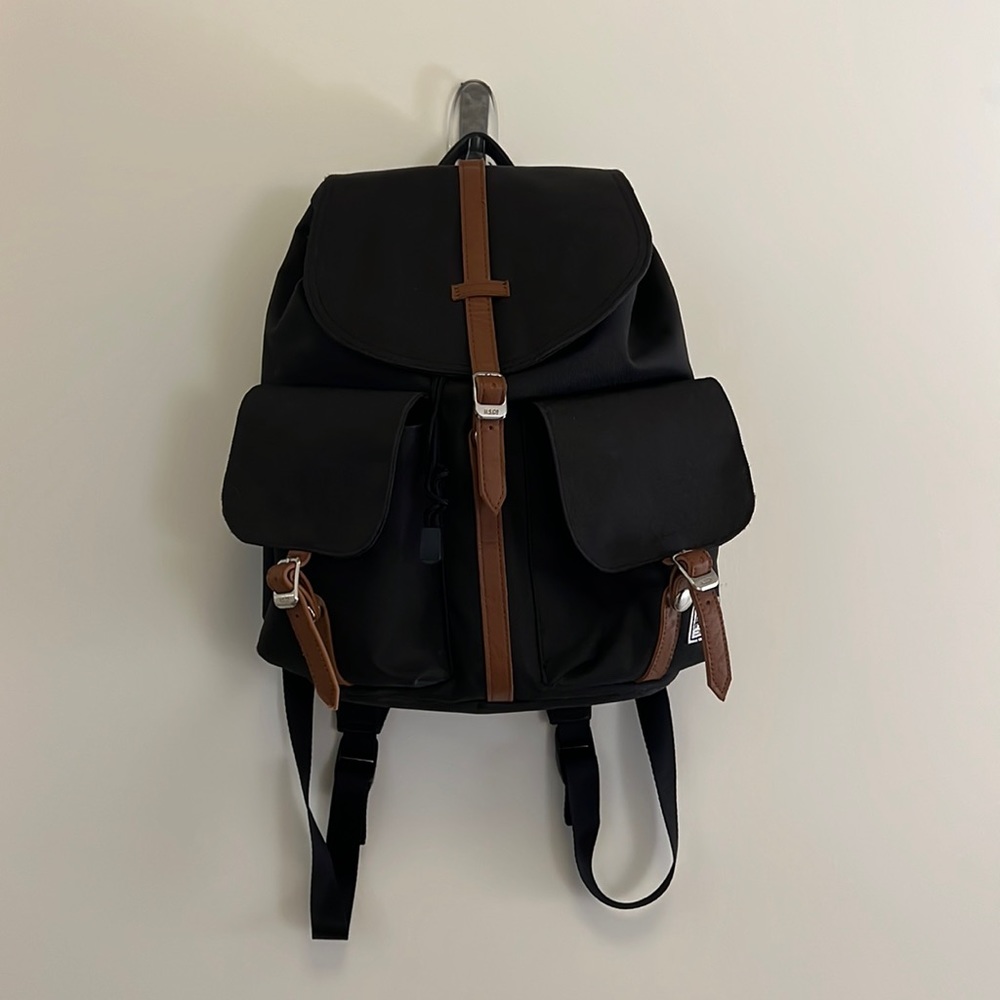 Herschel black mini backpack, good condition
